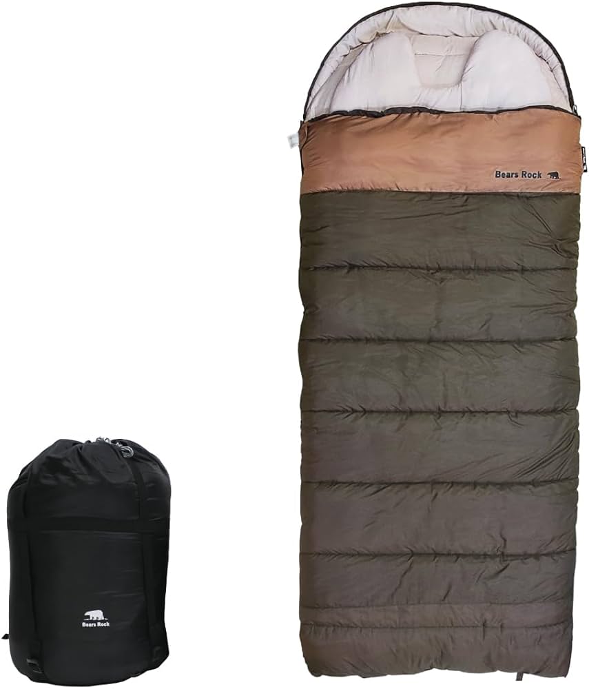 Amazon.co.jp: Bears Rock ベアーズロック -30度 寝袋 冬用 ワイド