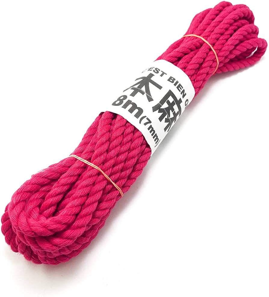 Amazon | CESTBIEN 本麻縄 ピンク 長さ8m 太さ7mm 緊縛用 本格仕様 SM