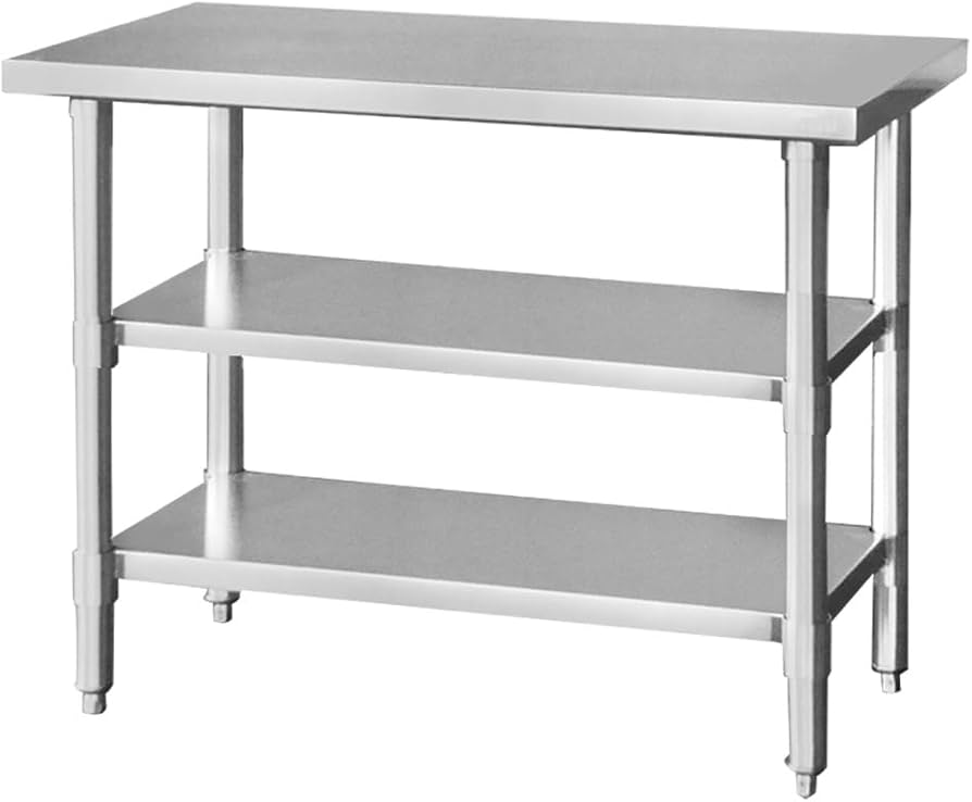 Amazon.co.jp: ステンレス 作業台 3段 業務用 調理台 厨房 900×450×800