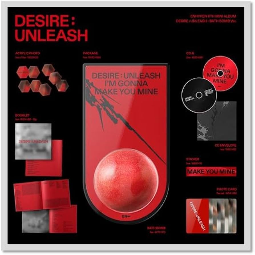 Amazon.com: DESIRE : UNLEASH ENHYPEN [Bath Bomb Ver.] 6th Mini