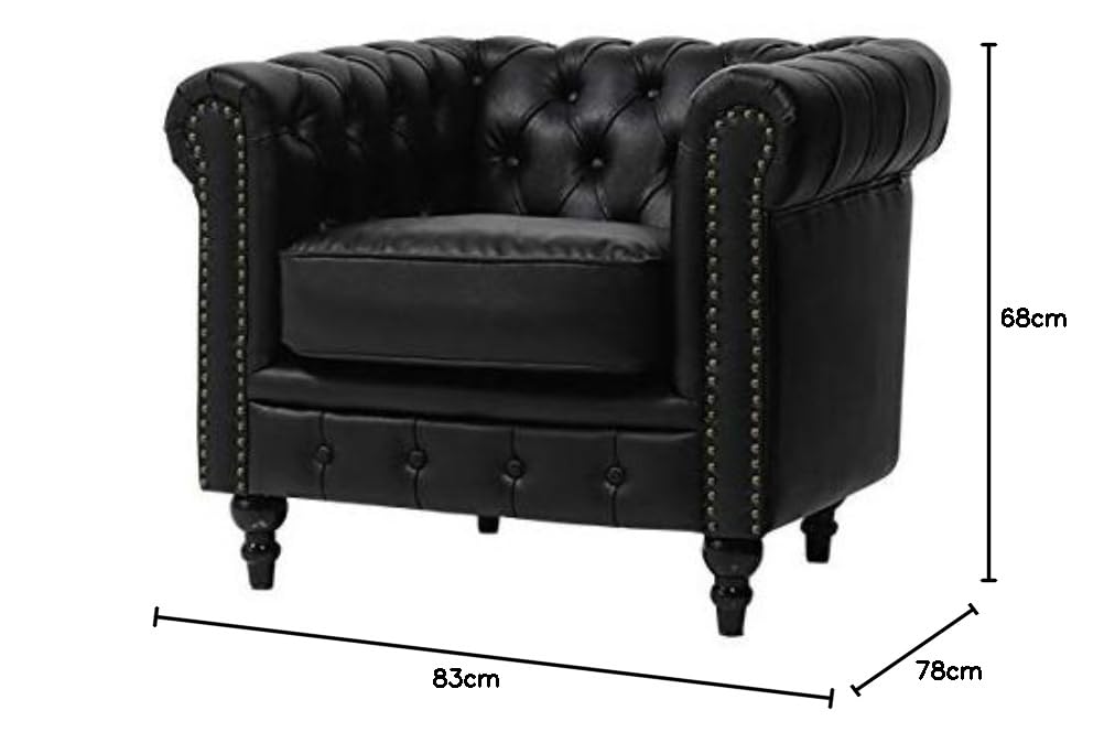 Amazon｜ブラックPUレザーコンパクトチェスターフィールドシングル