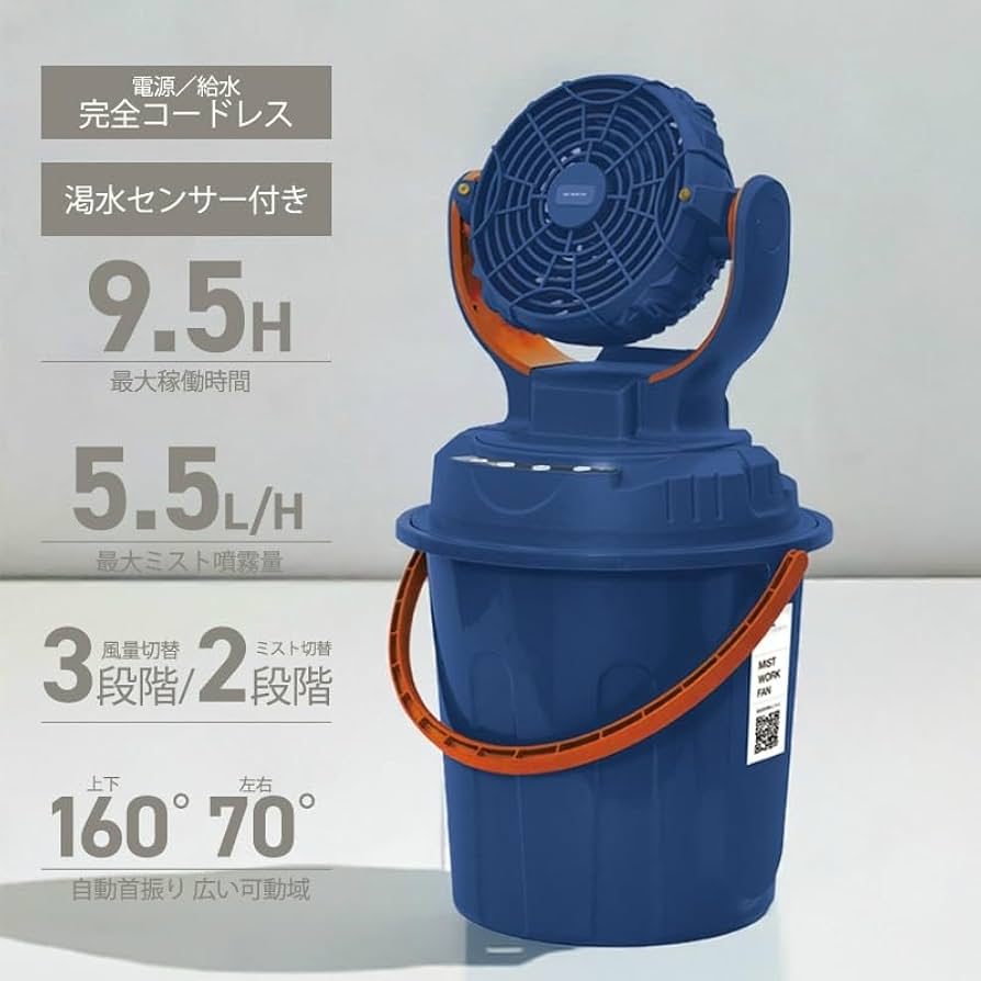 Amazon.co.jp: 【2025年モデル】ポータブルミスト扇風機 ミストワーク