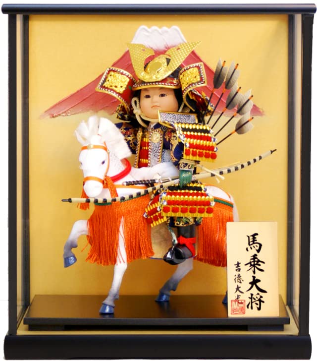 Amazon | 【五月人形】吉徳大光作 武者人形「馬乗大将」ガラスケース