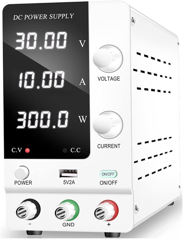 Amazon.co.jp: 直流安定化電源 エンコーダ調整可能な DC 電源 30V 10A