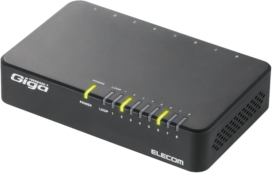 Amazon | エレコム スイッチングハブ ギガビット対応 8ポート