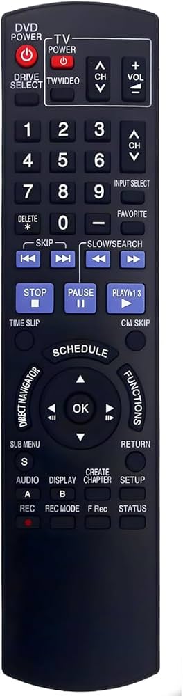 Amazon.com: Replacement Remote Control for Panasonic DMR-EZ48V DMR