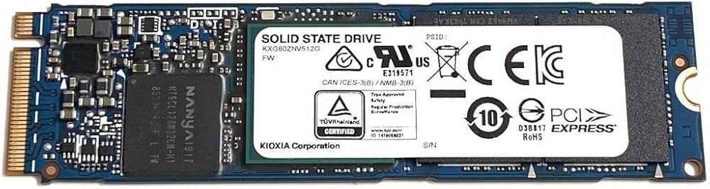 Amazon | KIOXIA SSD 512GB XG6 M.2 2280 NVMe PCIe Gen3 x4