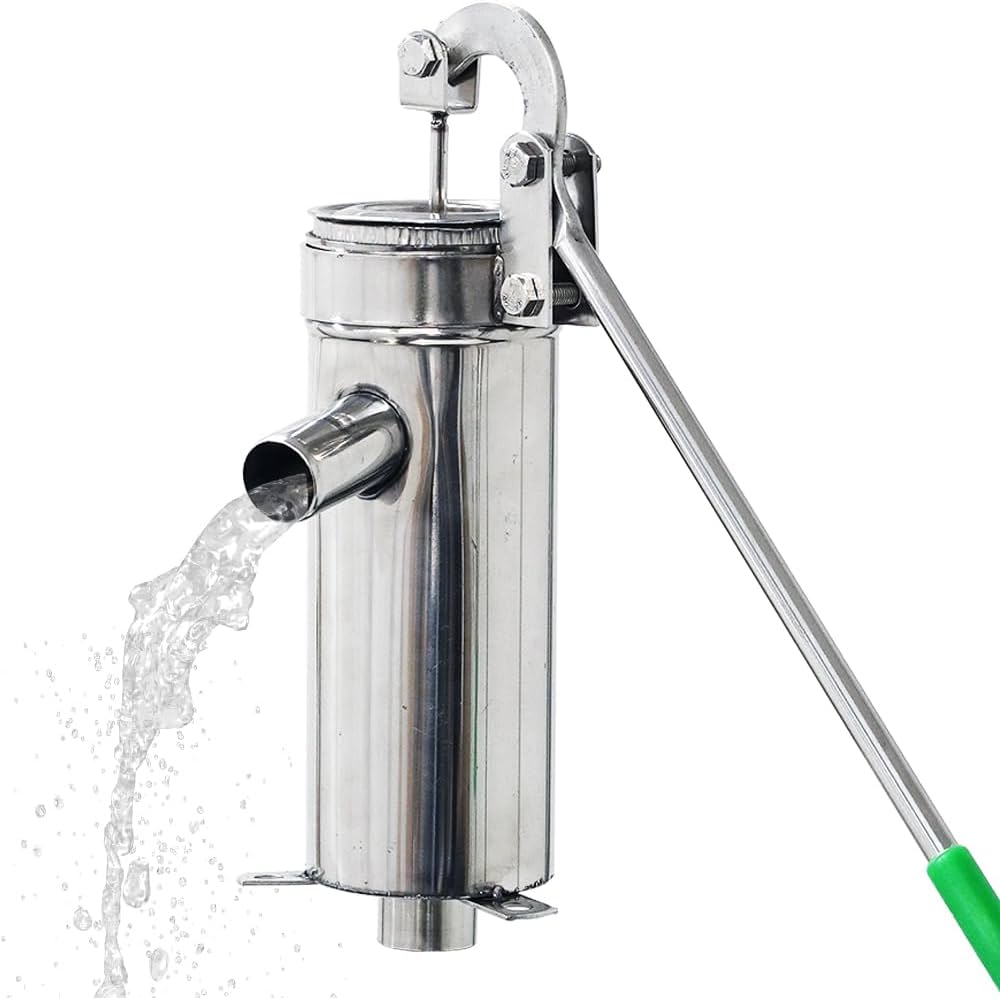 Amazon | seathestars 手動井戸ポンプ 手押しポンプ 手動ポンプ 深度約