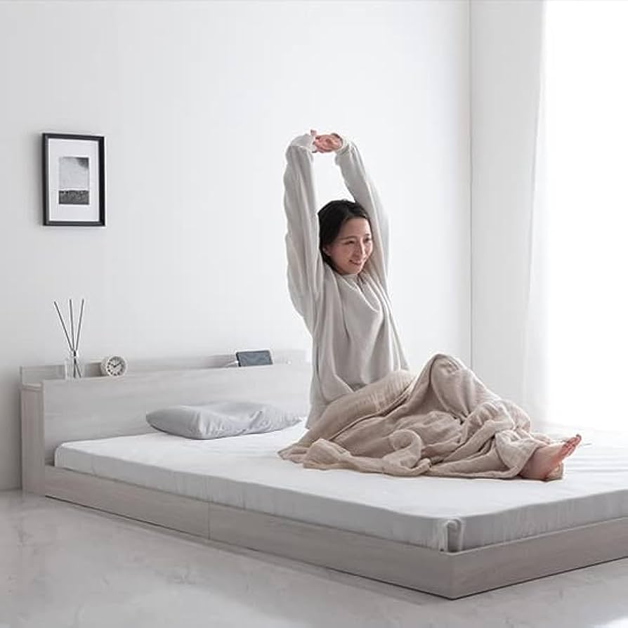 Amazon｜ローベッド シングル フレーム 単品 USB・2コンセント&スマホ