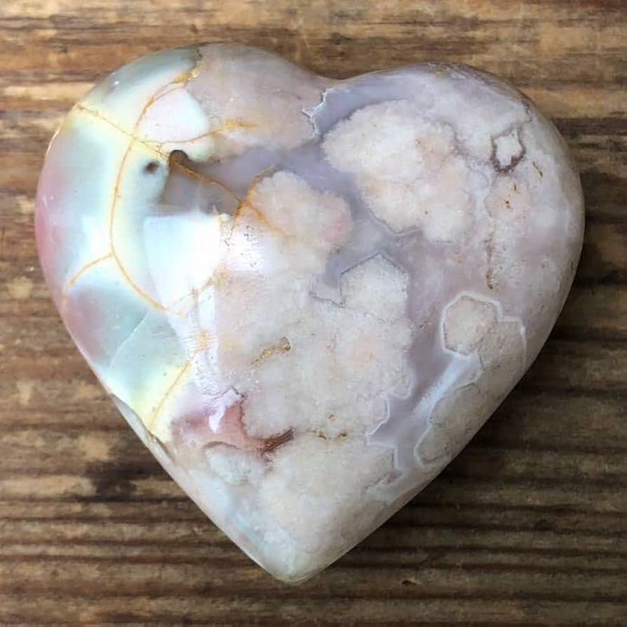 Amazon.co.jp: レア色 緑桜瑪瑙 桜瑪瑙 赤瑪瑙 ハート 原石 天然石
