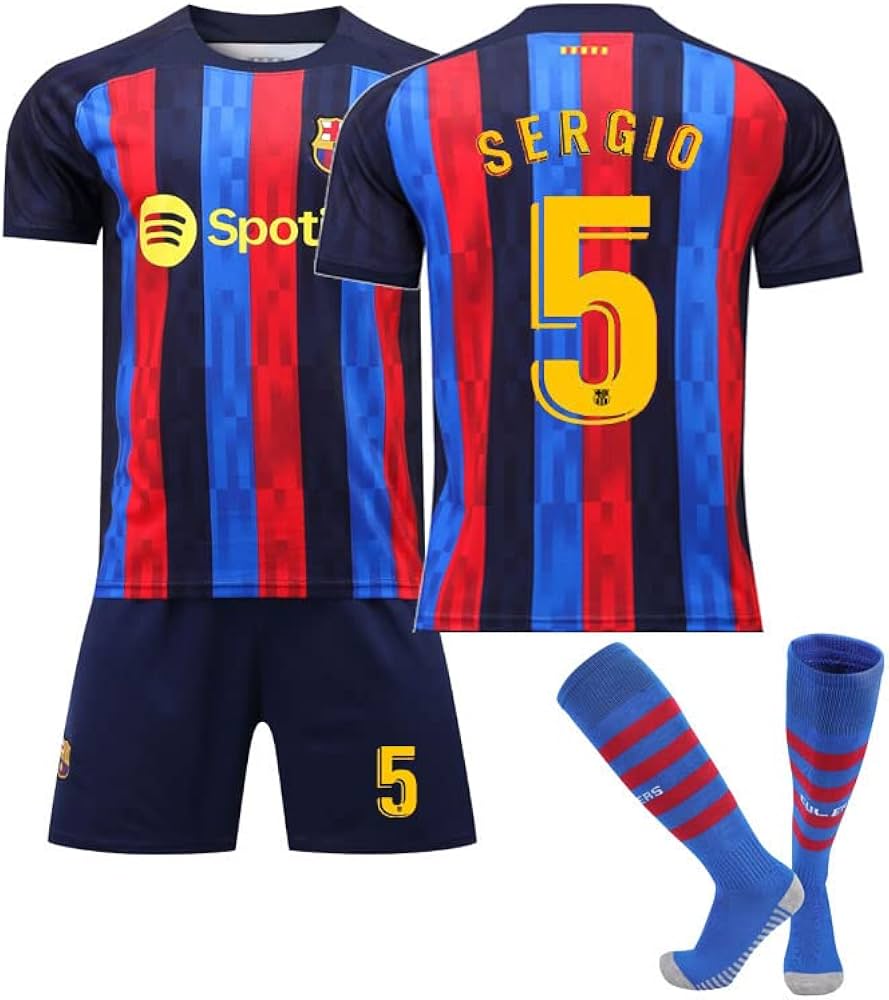 Amazon.co.jp: AHCY FC Barcelona Sergio Busquets Soccer Uniform