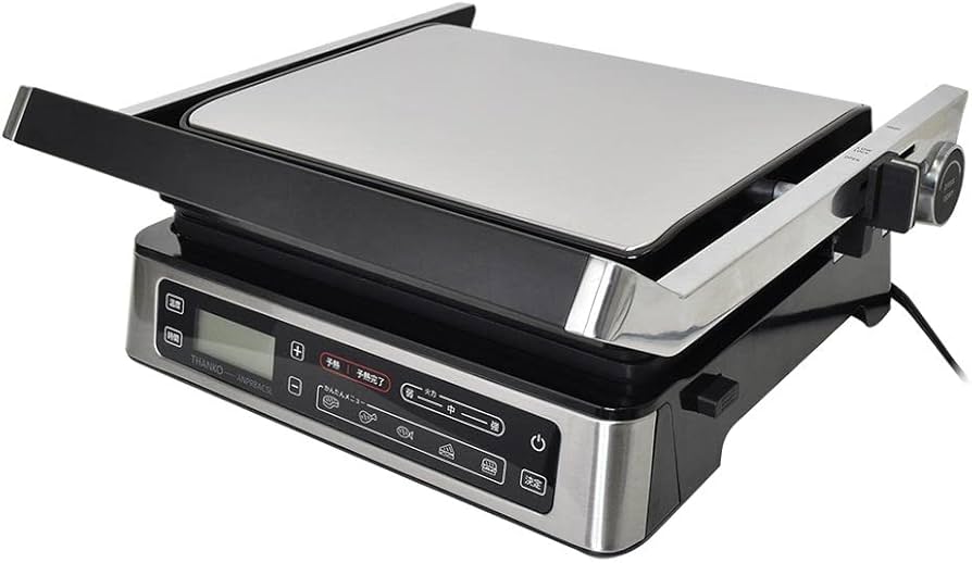 Amazon | THANKO 時短で美味しく焼き上がる こんがりプレスグリル