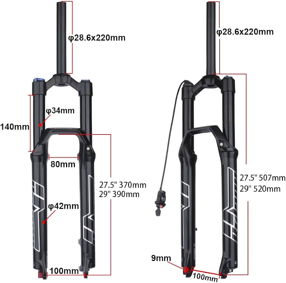 Amazon | BOLANY 27.5/29インチ MTB エアフォーク 140mm トラベル