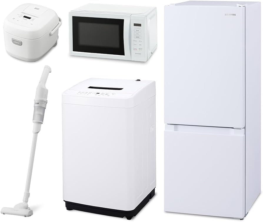 Amazon | 【新生活家電5点セット】アイリスオーヤマ 家電セット 冷蔵庫