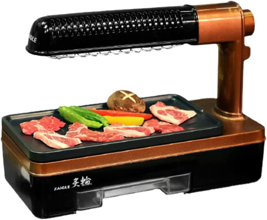 Amazon | ザイグル 煙の出ない無煙ロースター 炙輪 GOLD 1~2人用