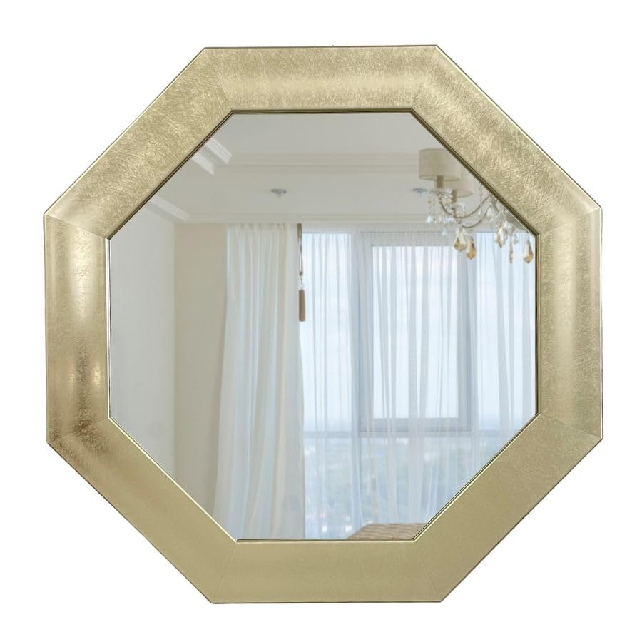 Amazon.co.jp: NIKOKIRA ニコキラ 八角鏡 八角形 鏡 玄関 50cm 日本製