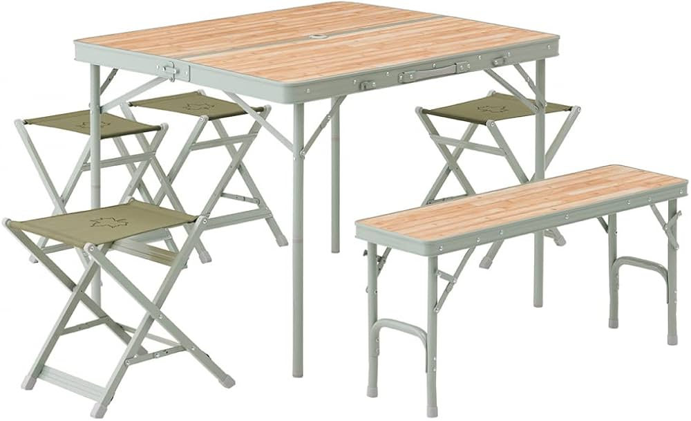 Amazon | ロゴス(LOGOS) LOGOS Life ベンチテーブルセット6 73183014