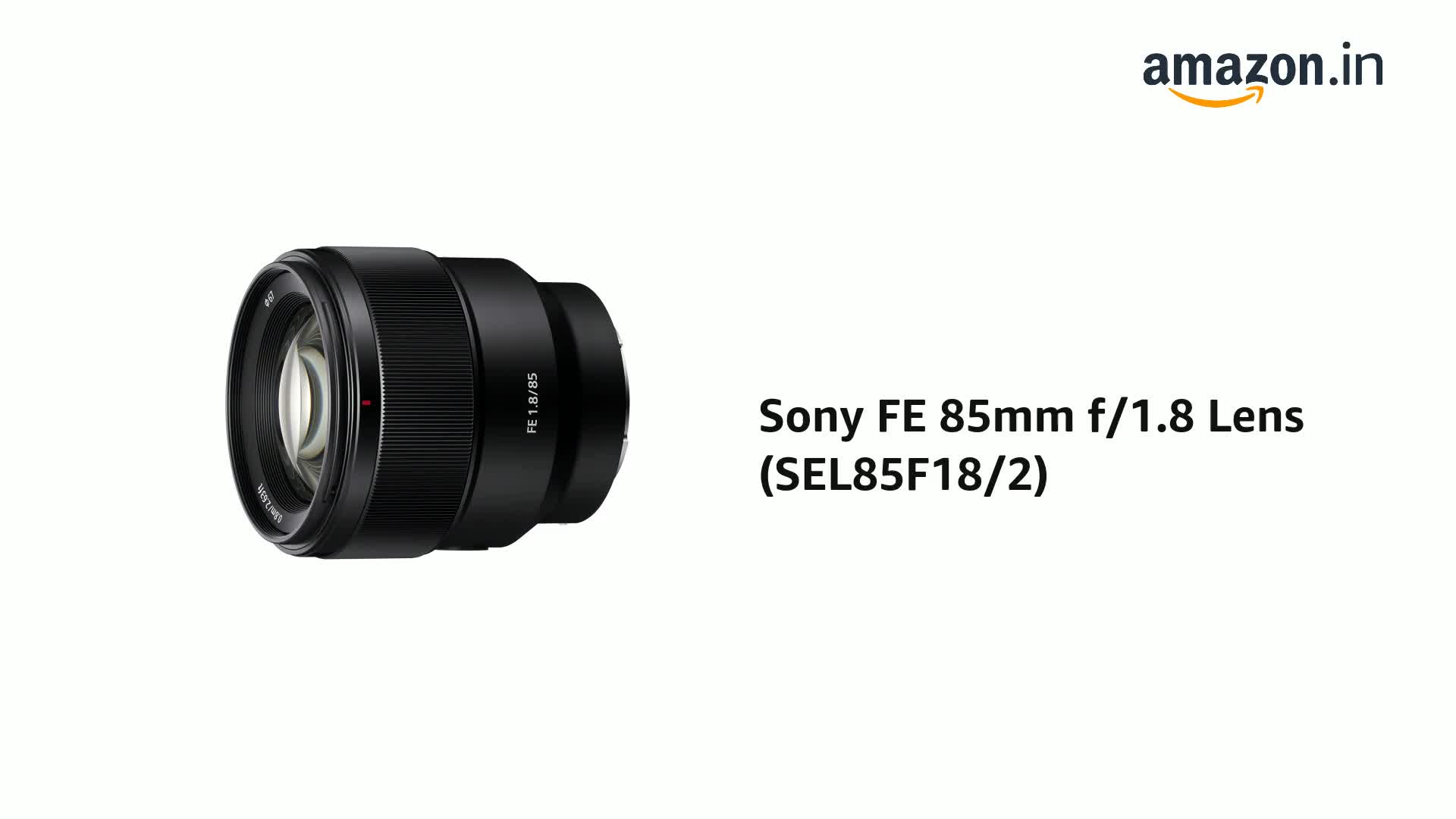 Sony FE 85mm f/1.8 Lens (SEL85F18/2) (Black) : Amazon.in: Electronics