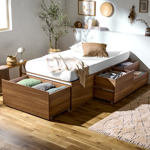 ベッド 収納付き ウォールナット シングル」の人気商品一覧 | 安い商品