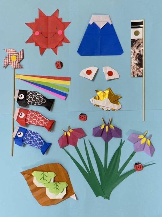 Amazon | 折り紙 端午の節句 五月人形 子供の日 鯉のぼり あやめ | 兜