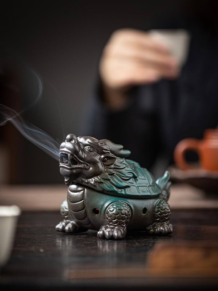 Amazon｜お香立て 線香立て 線香 お香 立て 龍亀 香炉 アンティーク