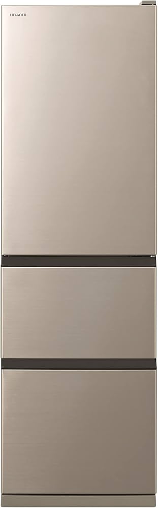 Amazon | 日立 冷蔵庫 幅54cm 315L シャンパン R-V32RV N 3ドア 右開き