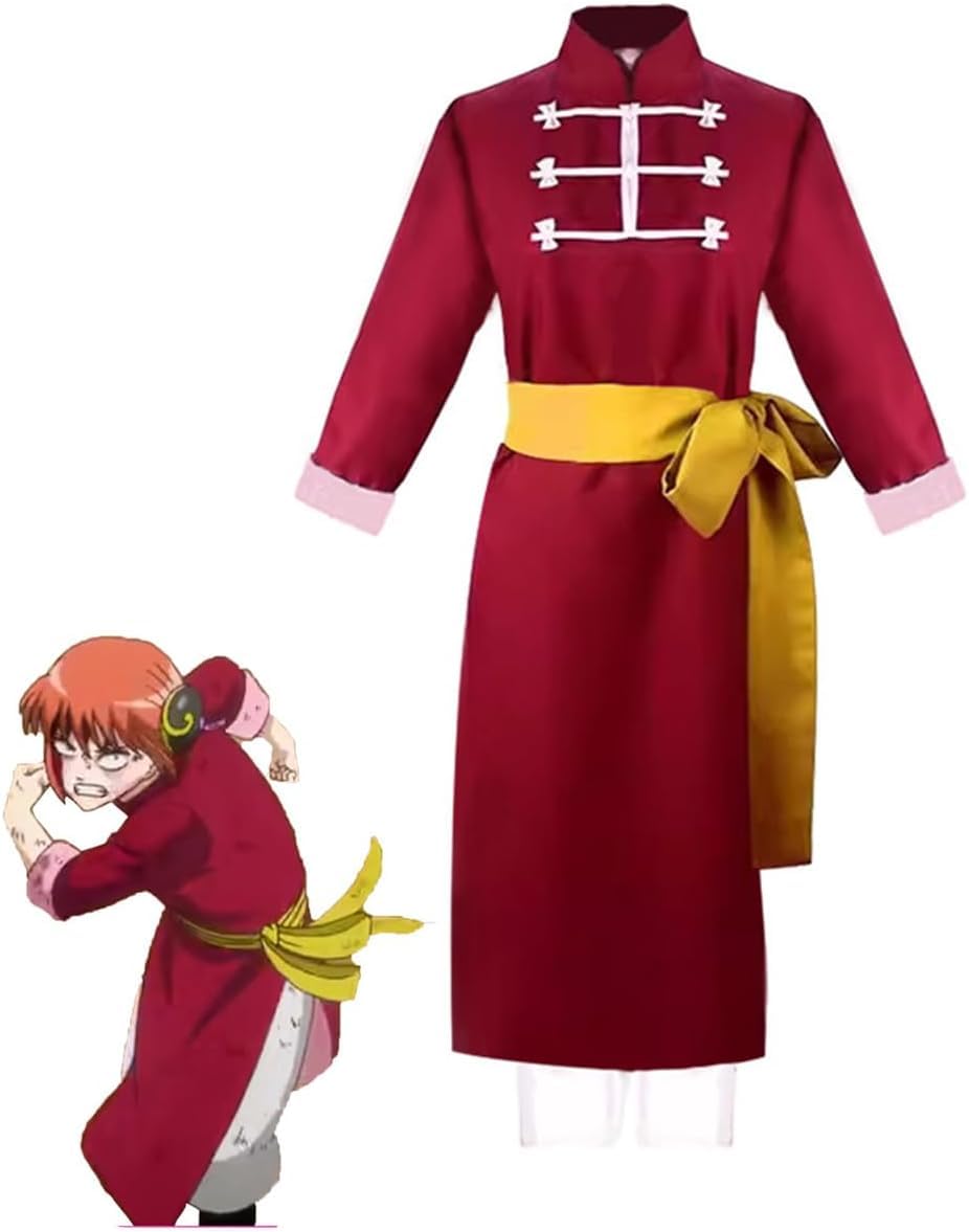 Amazon.co.jp: 銀魂 神楽 コスプレ衣装 制服 ウイッグ 古風 演出服