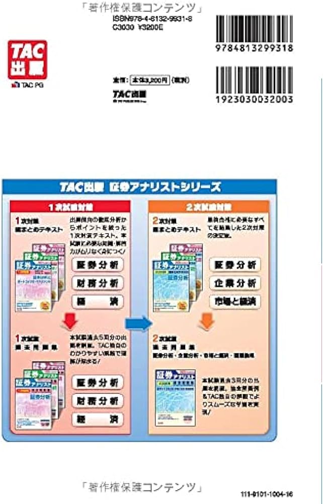 証券アナリスト 1次対策総まとめテキスト 科目1 証券分析と