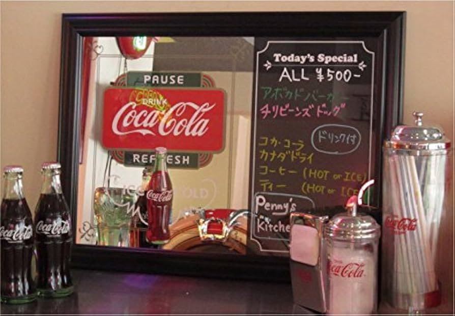 Amazon.co.jp: コカコーラ(Coca Cola) ミラー・鏡 ミラー 63×38×3.5cm
