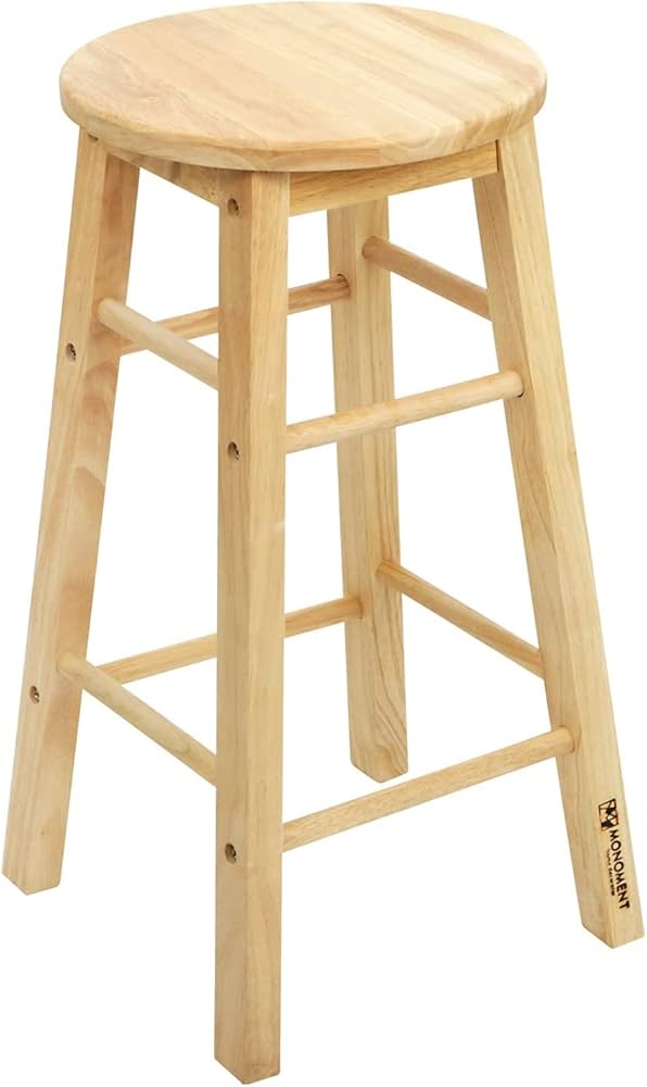 Amazon｜スツール 木製 カウンターチェア ウッドスツール 丸型 円形