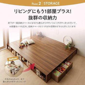 Amazon｜オークホワイト お客様組立 シングル シェルフ棚・引出収納