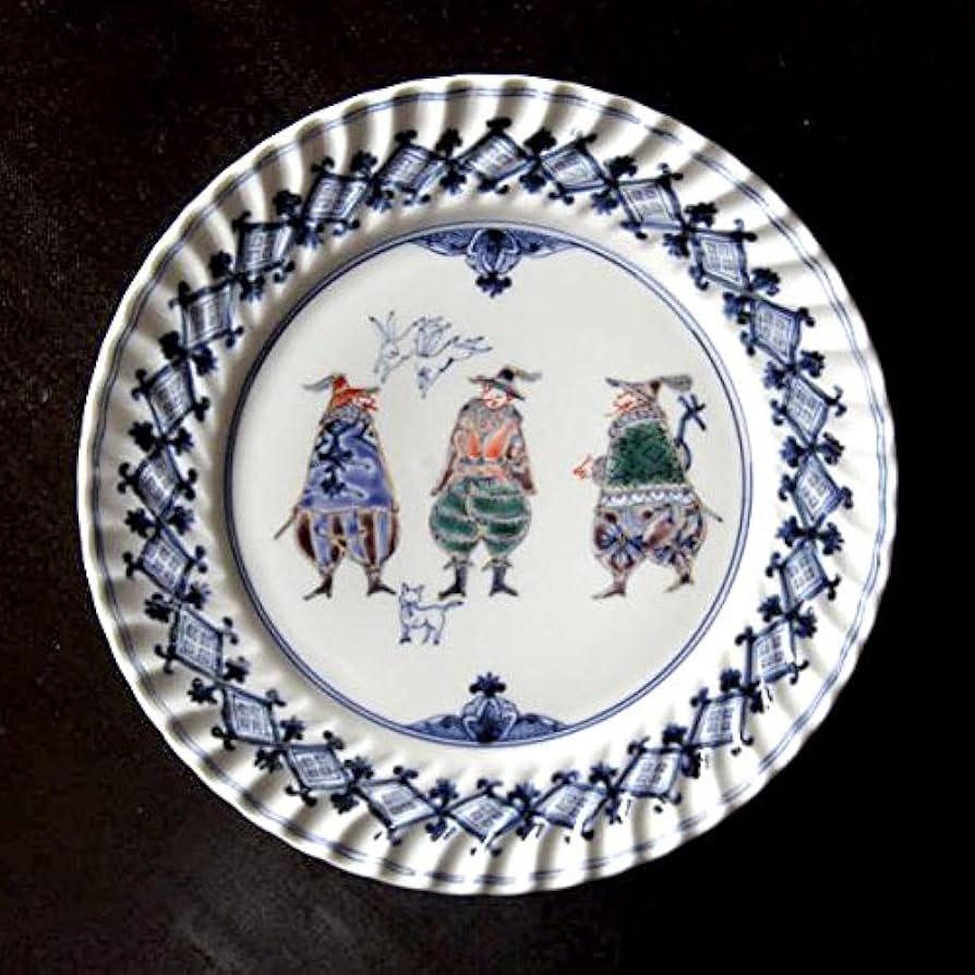 Amazon.co.jp: 山本長左 宮内庁御用達 九谷焼ケーキ皿 異邦人 : ホーム