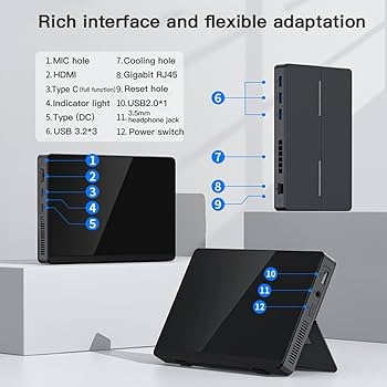 Amazon.co.jp: GZBOXミニPC 小型pc スティック pc 7インチ 2in1タッチ