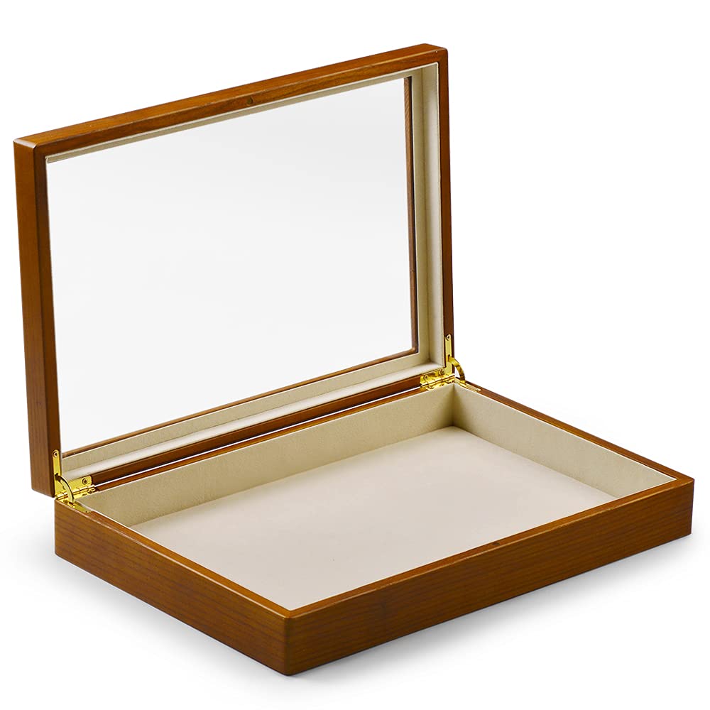 Amazon｜Oirlv ジュエリートレイ 蓋付き 木製 仕切無し アクセサリー
