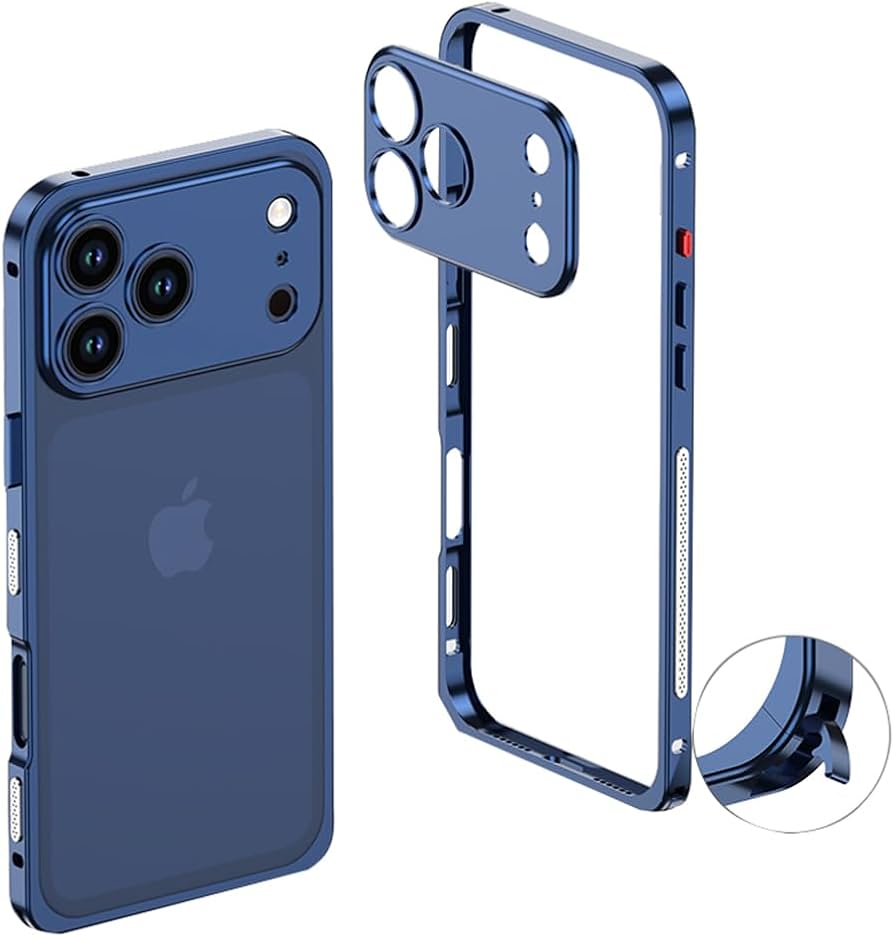 Amazon.co.jp: MQman iPhone17ProMax 用 側面ケース アルミバンパー