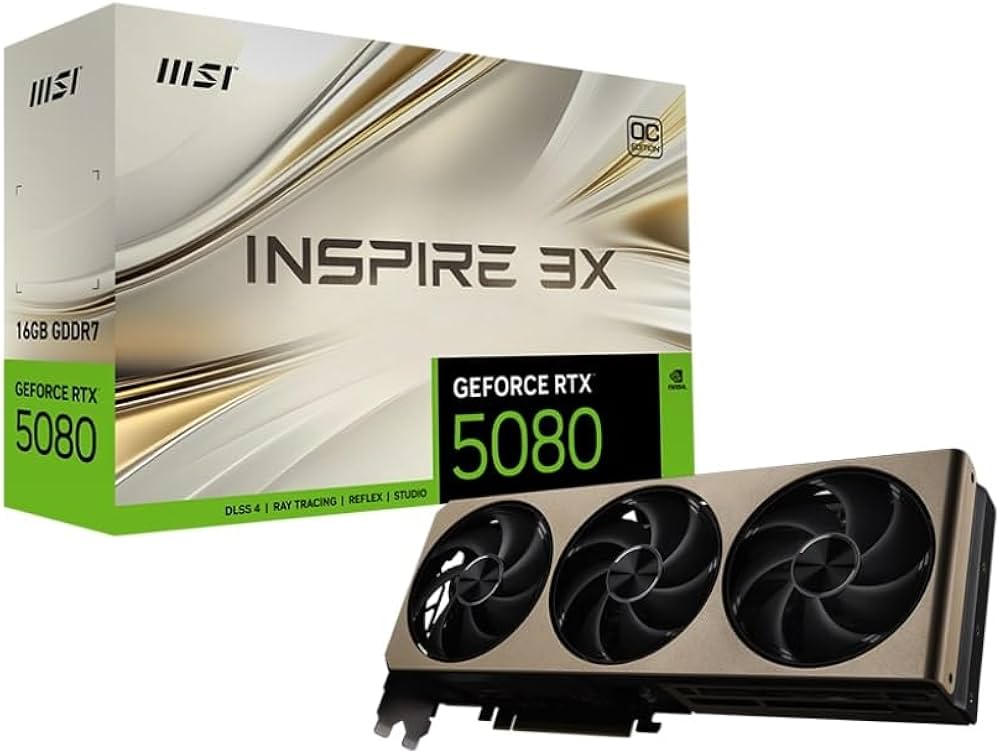 Amazon.in: Buy MSI GeForce RTX 5080 16G Inspire 3X OC Graphic Card