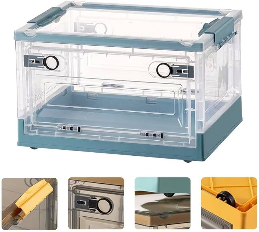 Amazon｜収納ボックス 前開き 折りたたみ コンテナ ボックス 大型