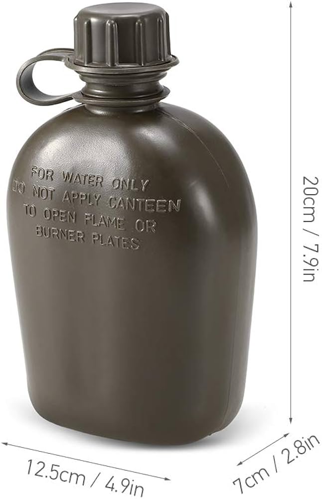 Amazon｜fangzi 軍の水筒, 1L 屋外ミリタリー水筒ボトルキャンプ