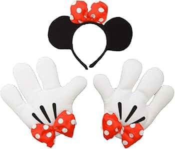 Disney ミニー スキーウェア グローブ、新品ゴーグルセット サイズ調整