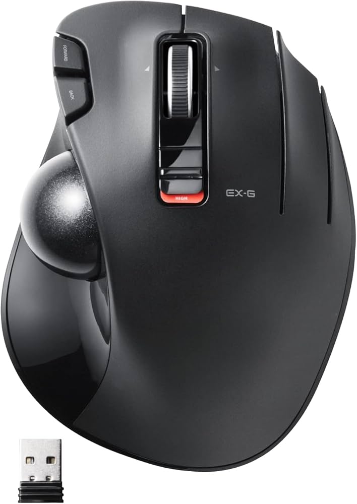 Amazon.co.jp: エレコム トラックボールマウス/親指/5ボタン/チルト