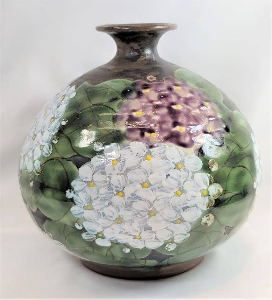 Amazon.co.jp: 送無清水焼、京焼、窯元、とうあん 紫陽花 あじさい