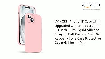VONZEE Compatible with iPhone 15 Case with Upgraded Camera