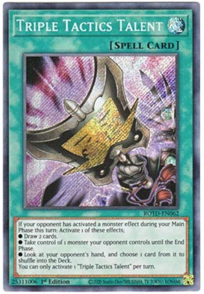 Amazon.co.jp: 遊戯王 英語版 ROTD-EN062 Triple Tactics Talent 三戦