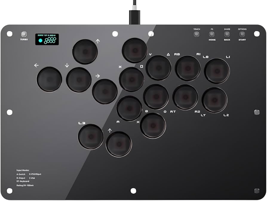 Amazon.co.jp: AQielev アケコン レバーレス コントローラー 16ボタン