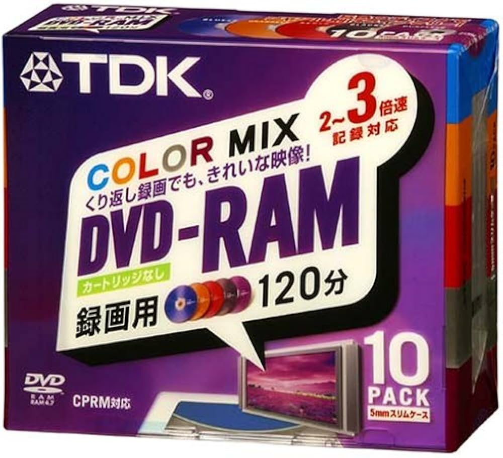 Amazon.co.jp: TDK DVD-RAM録画用 2~3倍速対応ノンカートリッジ120分