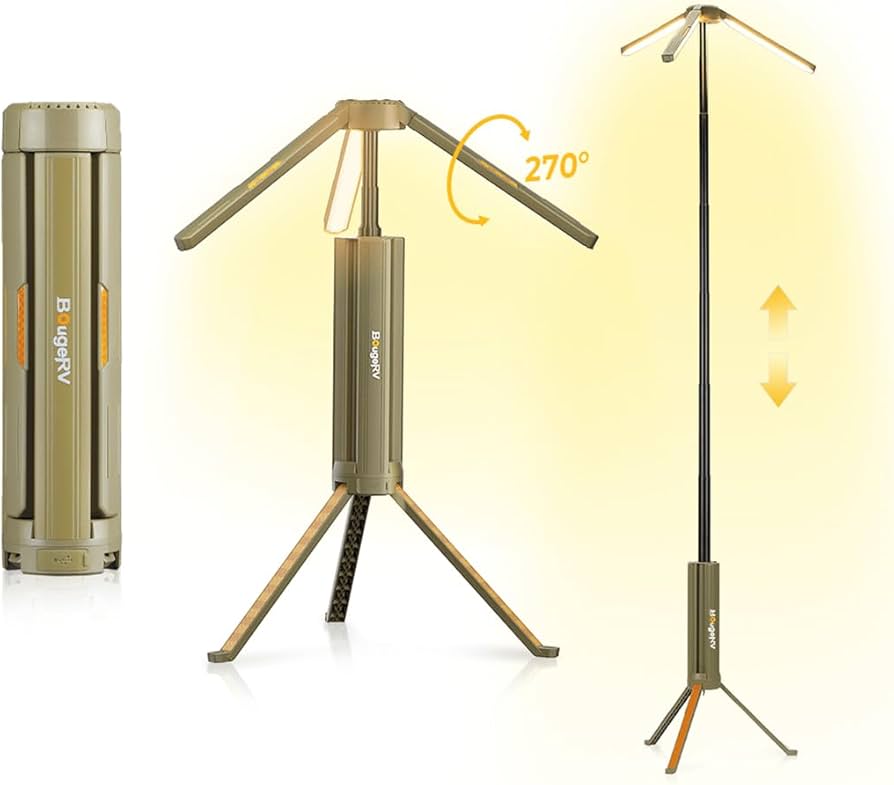 Amazon.co.jp: 【防災認定】BougeRV ledライト キャンプランタン 三脚