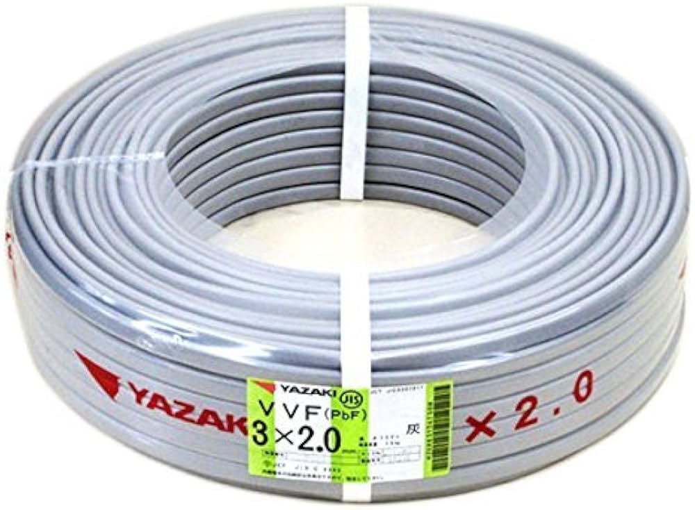 Amazon | 矢崎 VVFケーブル (2.0mm×3C) ポリ塩化ビニル | 多芯ケーブル