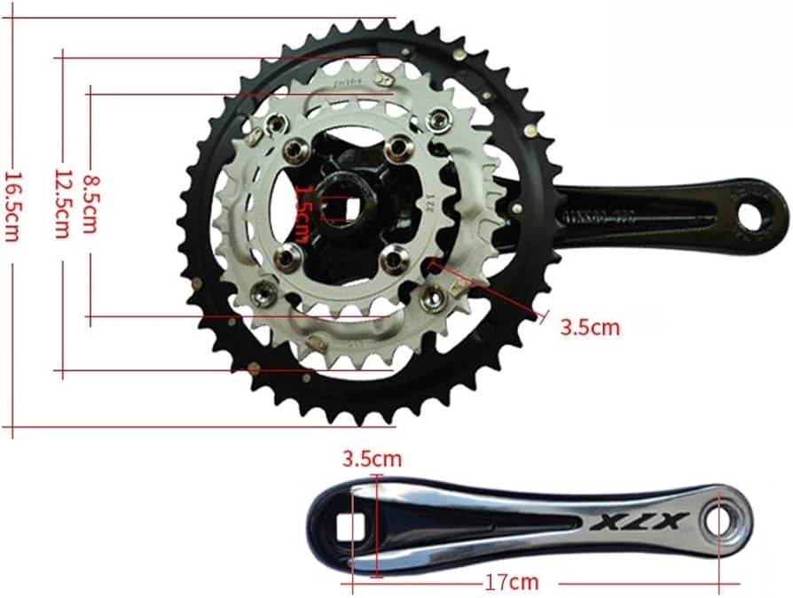 Amazon.co.jp: スクエアテーパー クランクセット MTB 170mmクランク