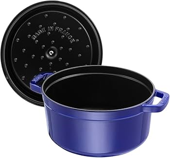 Amazon.com: STAUB Cast Iron Roaster/Cocotte, Round, 5 L, Dark Blue