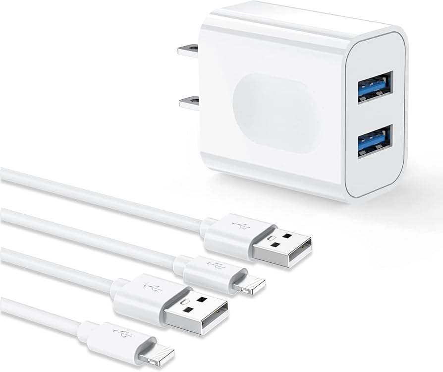 Amazon | USB 充電器 2ポート 12W iPhone 充電器 iPhone 充電ケーブル